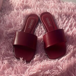 Red flat slides